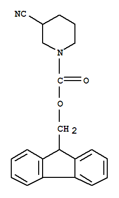 Structure of 3-CYANO-1-N-FMOC-PIPERIDINE