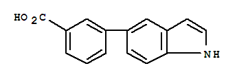 Structure of 3-(5-INDOLE)BENZOIC ACID