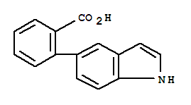 Structure of 2-(5-INDOLE)BENZOIC ACID