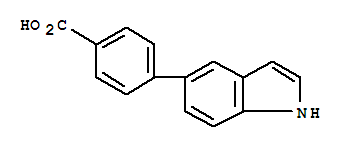 Structure of 4-(5-INDOLE)BENZOIC ACID