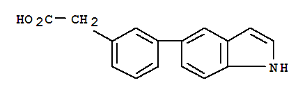 Structure of 3-(5-INDOLE)PHENYL ACETIC ACID