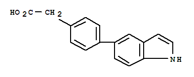 Structure of 4-(5-INDOLE)PHENYL ACETIC ACID