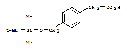 Structure of 2-(4-((TERT-BUTYLDIMETHYLSILYLOXY)METHYL)PHENYL)ACETIC ACID