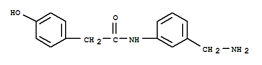 Structure of Benzeneacetamide, N-[3-(aminomethyl)phenyl]-4-hydroxy-