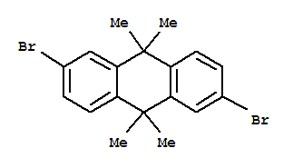 Structure of Anthracene, 2,6-dibromo-9,10-dihydro-9,9,10,10-tetramethyl-