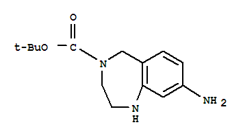Structure of 8-AMINO-1,2,3,5-TETRAHYDRO-BENZO[E][1,4]DIAZEPINE-4-CARBOXYLIC ACID TERT-BUTYL ESTER