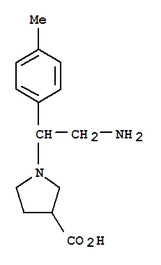 Structure of 1-(2-AMINO-1-P-TOLYL-ETHYL)-PYRROLIDINE-3-CARBOXYLIC ACID