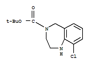 4-叔丁氧羰基-9-氯-2,3,4,5-四氢-1H-苯并[E][1,4]二氮杂卓结构式