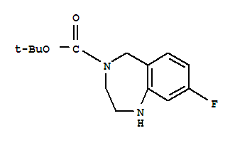 Structure of 4-BOC-8-FLUORO-2,3,4,5-TETRAHYDRO-1H-BENZO[E][1,4]DIAZEPINE