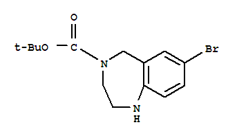 Structure of 4-BOC-7-BROMO-2,3,4,5-TETRAHYDRO-1H-BENZO[E][1,4]DIAZEPINE 