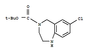 Structure of 4-BOC-7-CHLORO-2,3,4,5-TETRAHYDRO-1H-BENZO[E][1,4]DIAZEPINE