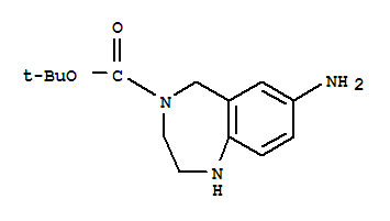 Structure of 7-AMINO-4-BOC-2,3,4,5-TETRAHYDRO-1H-BENZO[E][1,4]DIAZEPINE