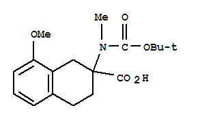Structure of 2-Naphthalenecarboxylic acid, 2-[[(1,1-dimethylethoxy)carbonyl]methylamino]-1,2,3,4-tetrahydro-8-methoxy-