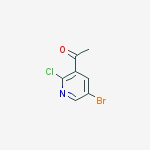 Structure of 1-(5-Bromo-2-chloropyridin-3-yl)ethanone