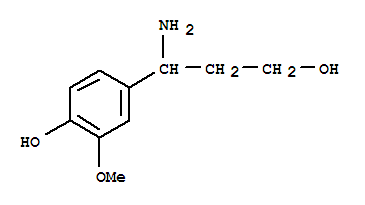 3-(4-HYDROXY-3-METHOXYPHENYL)-DL-BETA-ALANINOL结构式