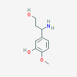 3-(3-HYDROXY-4-METHOXYPHENYL)-DL-BETA-ALANINOL结构式