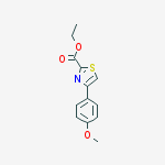 Ethyl 4-(4-methoxyphenyl)-1,3-thiazole-2-carboxylate结构式