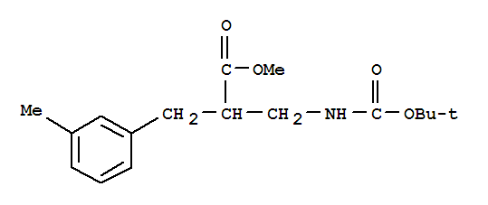 METHYL 2-N-BOC-2-AMINOMETHYL)-3-M-TOLYL-PROPIONATE结构式