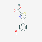 4-(3-methoxyphenyl)-1,3-thiazole-2-carboxylic Acid结构式
