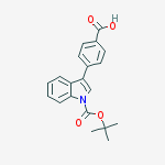 Structure of 4-[1-[(2-methylpropan-2-yl)oxycarbonyl]indol-3-yl]benzoic Acid