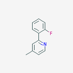 Structure of 2-(2-fluorophenyl)-4-methylpyridine