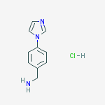 (4-(1H-Imidazol-1-yl)phenyl)methanamine hydrochloride结构式