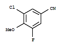 Structure of 3-CHLORO-5-FLUORO-4-METHOXYBENZONITRILE