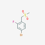 4-bromo-2-fluoro-1-(methylsulfonylmethyl)benzene结构式