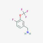 Structure of [4-fluoro-3-(trifluoromethoxy)phenyl]methanamine