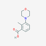 Chemical structure of 2-Methyl-3-Morpholinobenzoic Acid