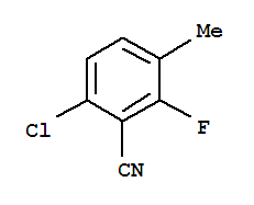 6-氯-2-氟-甲基苯甲腈结构式