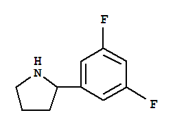 Pyrrolidine, 2-(3,5-difluorophenyl)-结构式