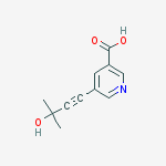 Structure of 5-(3-HYDROXY-3-METHYLBUT-1-YN-1-YL)NICOTINIC ACID 95%
