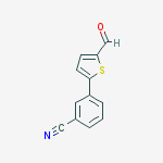 Structure of 3-(5-formylthiophen-2-yl)benzonitrile