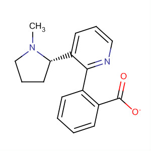 Pyridine, 3-(1-methyl-2-pyrrolidinyl)-, (S)-, monobenzoate结构式