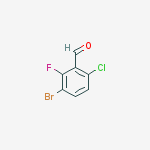 Structure of 3-BROMO-6-CHLORO-2-FLUOROBENZALDEHYDE