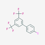 4-[3,5-Bis(trifluoromethyl)phenyl]iodobenzene结构式