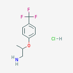 Structure of 2-[4-(Trifluoromethyl)phenoxy]-1-propanamine hydrochloride (1:1)