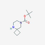 Structure of tert-butyl 5,8-diazaspiro[3.5]nonane-8-carboxylate