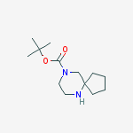 Structure of TERT-BUTYL 6,9-DIAZASPIRO[4.5]DECANE-9-CARBOXYLATE,97%
