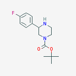Structure of tert-butyl 3-(4-fluorophenyl)piperazine-1-carboxylate