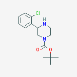 tert-Butyl 3-(2-chlorophenyl)piperazine-1-carboxylate结构式