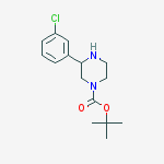 Structure of tert-Butyl 3-(3-chlorophenyl)piperazine-1-carboxylate