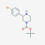 Structure of tert-Butyl 3-(4-bromophenyl)piperazine-1-carboxylate