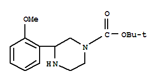 3-(2-METHOXY-PHENYL)-PIPERAZINE-1-CARBOXYLIC ACID TERT-BUTYL ESTER结构式