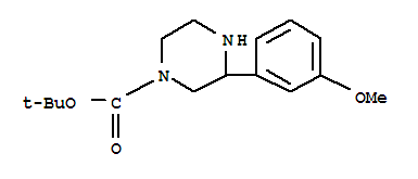Structure of 3-(3-METHOXY-PHENYL)-PIPERAZINE-1-CARBOXYLIC ACID TERT-BUTYL ESTER