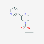 3-Pyridin-3-Yl-Piperazine-1-Carboxylic Acid Tert-Butyl Ester结构式