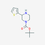Structure of tert-butyl 3-(thiophen-2-yl)piperazine-1-carboxylate