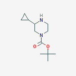 Structure of tert-butyl 3-cyclopropylpiperazine-1-carboxylate