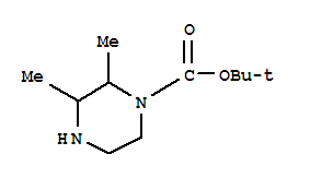 Structure of 2,3-DIMETHYL-PIPERAZINE-1-CARBOXYLIC ACID TERT-BUTYL ESTER